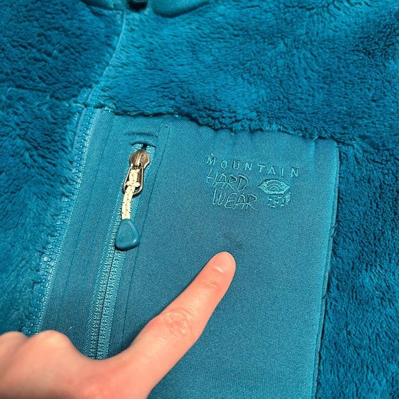 Mountain Hardwear Jacket Monkey Fleece Full Zip Medium Blue Outdoor‎ Activewear - Picture 5 of 9